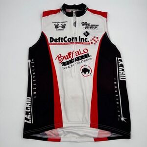 Vomax Cycling Sleeveless Jersey XL Buffalo Exchange‎ L.A. Chud Black Red